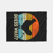 Guess What_ Chicken Butt! Farm Joke Funny Chickens Fleecedecke (Vorderseite (Horizontal))