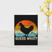 Guess What_ Chicken Butt! Farm Joke Funny Chickens Karte (Gelbe Blume)