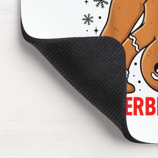 Guess What Gingerbread Butt Funny Xmas Gingerbread Mousepad (Ecke)