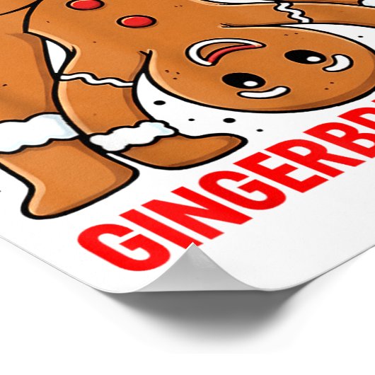Guess What Gingerbread Butt Funny Xmas Gingerbread Poster (Ecke)
