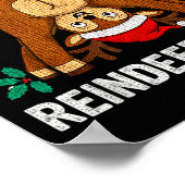 Guess What Reindeer Bu-tt Funny Christmas Family C Poster (Ecke)
