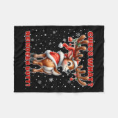 Guess What Reindeer Butt Funny Christmas Humor Red Fleecedecke (Vorderseite (Horizontal))