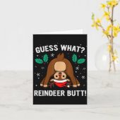 Guess What Reindeer Butt Mens & Boys Funny Ugl Karte (Gelbe Blume)