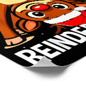 Guess What Reindeer Butt Xmas Santa Funny Christma Poster (Ecke)