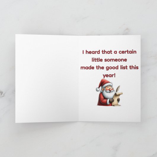 Guess What, Rudolph? Karte (Innenseite)