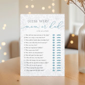 Guess Who? Mom or Dad Baby Shower Game Card Hinweiskarte
