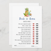 "Guess Who" Tropical Drinks Brautparty Einladung (Vorne/Hinten)