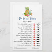 "Guess Who" Tropical theme Brautparty (Vorne/Hinten)