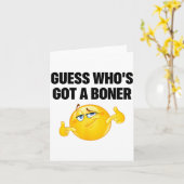 Guess Who's Got A Cheeky Joke Sarcastic Adult Karte (Gelbe Blume)