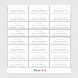 Guest Address Labels