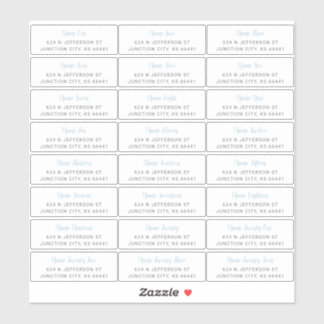 Guest Address Labels