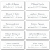 Guest Address Labels BESTELLEN Sie auf 6" oder 8"! (Vorderseite)