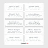 Guest Address Labels BESTELLEN Sie auf 6" oder 8"! (Blatt)