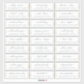 Guest Address Labels: BESTELLUNG AUF 14" oder 8" Aufkleber (Blatt)