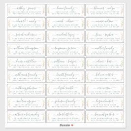 Guest Address Labels: BESTELLUNG AUF 14" oder 8" Aufkleber