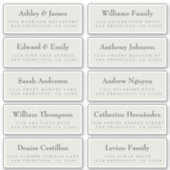 Guest Address Labels: BESTELLUNG AUF 8" oder 6" Aufkleber (Vorderseite)