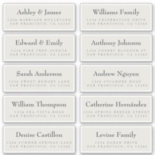 Guest Address Labels: BESTELLUNG AUF 8" oder 6" Aufkleber