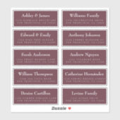 Guest Address Labels: BESTELLUNG AUF 8" oder 6" Aufkleber (Blatt)