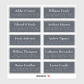 Guest Address Labels: BESTELLUNG AUF 8" oder 6" Aufkleber (Blatt)