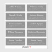 Guest Address Labels: BESTELLUNG AUF 8" oder 6" Aufkleber (Blatt)