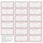 Guest Address Labels Rose Gold Pink Glitzer Ombre (Vorderseite)