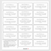 Guest Address Labels Simple Modern Calligraphy (Blatt)