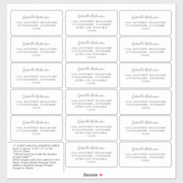 Guest Address Labels Simple Modern Calligraphy