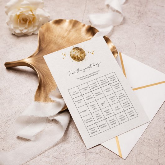 Guest Bingo Disco Ball Brautparty Game