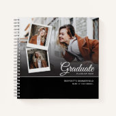 Guest Book Abschluss 2025 Party Grad Script Foto Notizblock (Vorderseite)