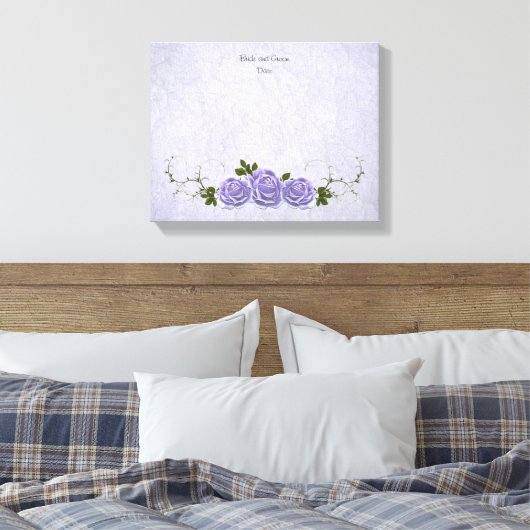 Guest Book Alternative Lavender Rose Leinwanddruck (Insitu (Schlafzimmer))