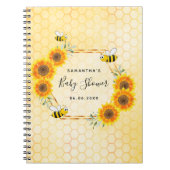 Guest book baby shower bees sunflowers notizblock (Vorderseite)