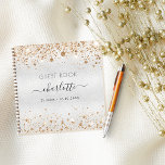 Guest book birthday silver gold glitter monogram notizblock<br><div class="desc">A guestbook for a feminine and glamorous 21st (or any age) birthday party.  A stylish faux silver metallic looking background with gold faux glitter dust. Add your name,  age 21/text</div>