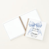 Guest book Bridal Shower bow something blue Notizblock (Innenseite)