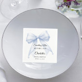 Guest book Bridal Shower bow something blue Serviette
