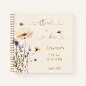 Guest book Bridal Shower wildflowers Bride to Bee Notizblock (Vorderseite)