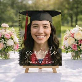 Guest book graduation party photo script notizblock