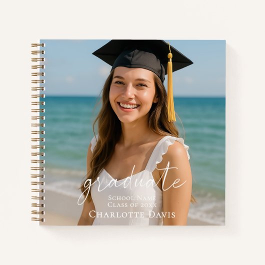 Guest book graduation photo script  notizblock (Vorderseite)