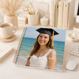 Guest book graduation photo script notizblock