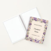 Guest Book lavender champagne floral wedding Notizblock (Innenseite)