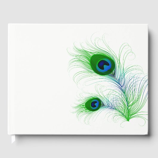 Guest Book-Peacock Feathers Gästebuch (Vorderseite)