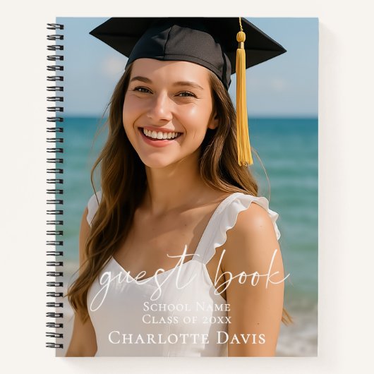 Guest book photo graduation party script notizblock (Vorderseite)