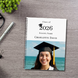 Guest Book Photo Modern Graduation Party Notizblock