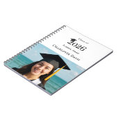 Guest Book Photo Modern Graduation Party Notizblock (Linke Seite)