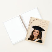Guest book photo She Did it champagne Graduation Notizblock (Innenseite)