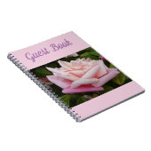 Guest Book Rose Beautiful Pink Rose Flower Retro Notizblock (Rechte Seite)