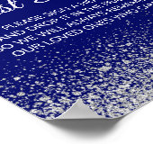 Guest Book Sign Royal Blue Poster (Ecke)