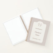Guest book wedding Ivory taupe pinstriped modern Notizblock (Innenseite)
