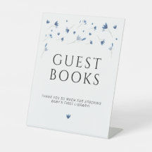Guest Books Blue Wildblume Baby Dusche