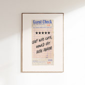 Guest Check Chef Was Cute Personalized  Poster