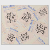 Guest Check Custom Personalized Gift Geschenkpapier (Flach)